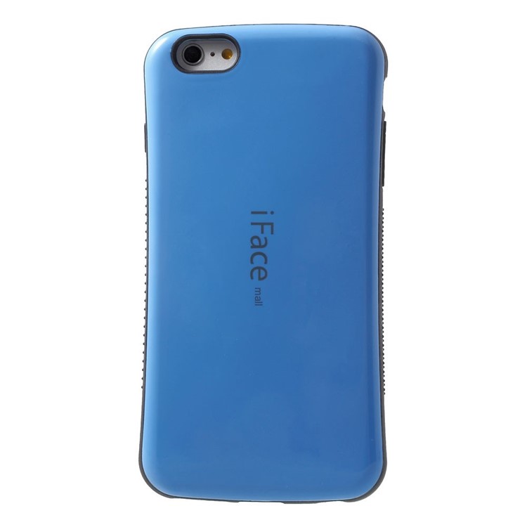IFACE MALL Glossy PC + Non-slip TPU Back Case for iPhone 6 Plus / 6s Plus - Blue-2