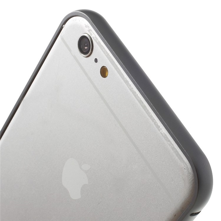 LOVE MEI for iPhone 6 Plus Hippocampal Buckle Metal Bumper Case w/ Curved Edges - Silver-5