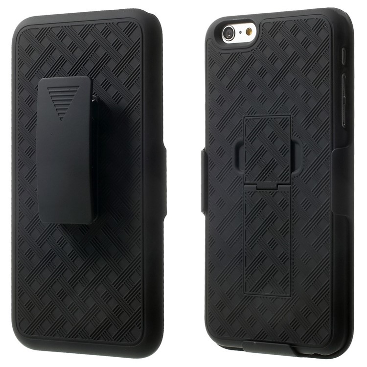 Checker Design Anti-slip Belt Clip Holster Hard Plastic Case for iPhone 6 Plus / 6s Plus-1