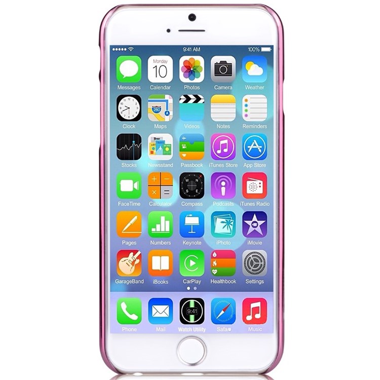 Pink COMMA Flower Design Transparent Hard Cover for iPhone 6 6s 4.7 Inch-3
