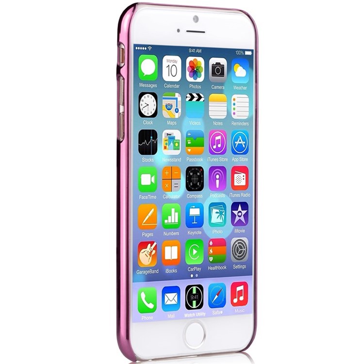 Pink COMMA Flower Design Transparent Hard Cover for iPhone 6 6s 4.7 Inch-4