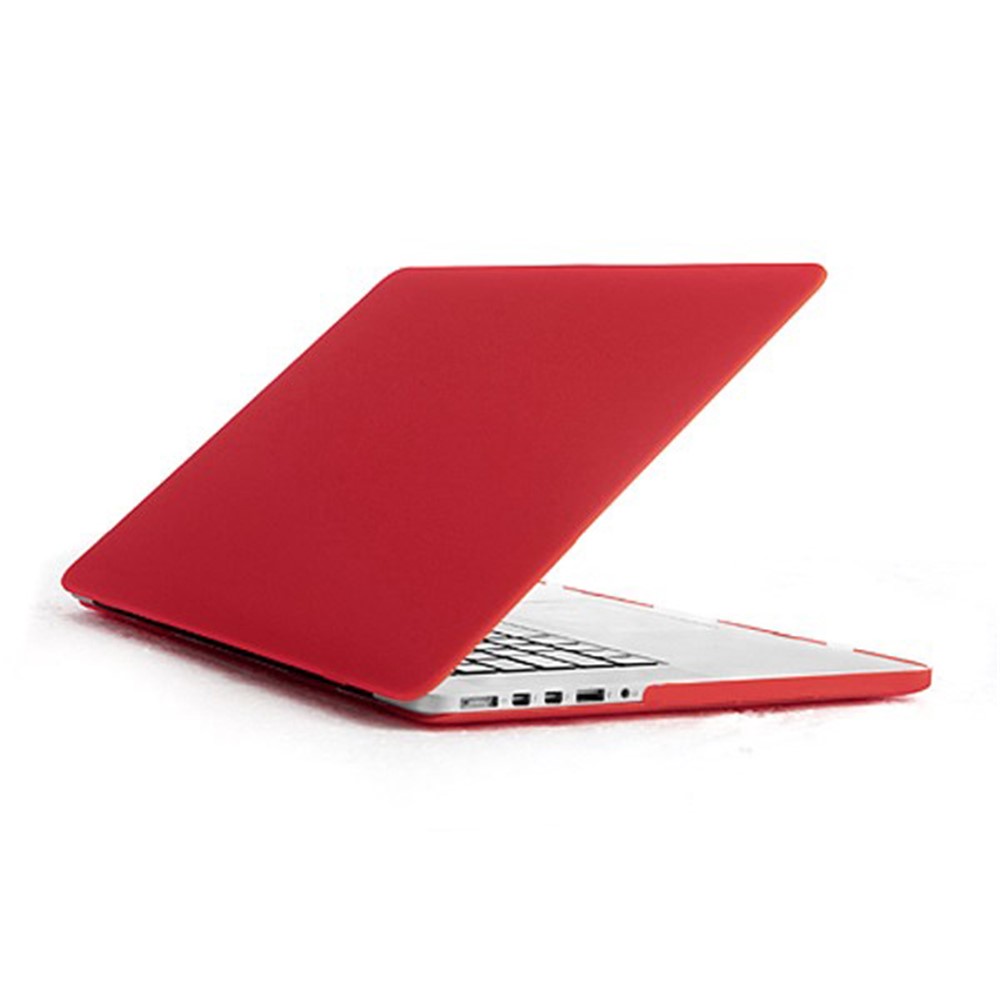 ENKAY Matte PC Full Body Cover + Keyboard Film + Anti-dust Plugs for MacBook Pro 13.3" Retina A1425 - Red-2