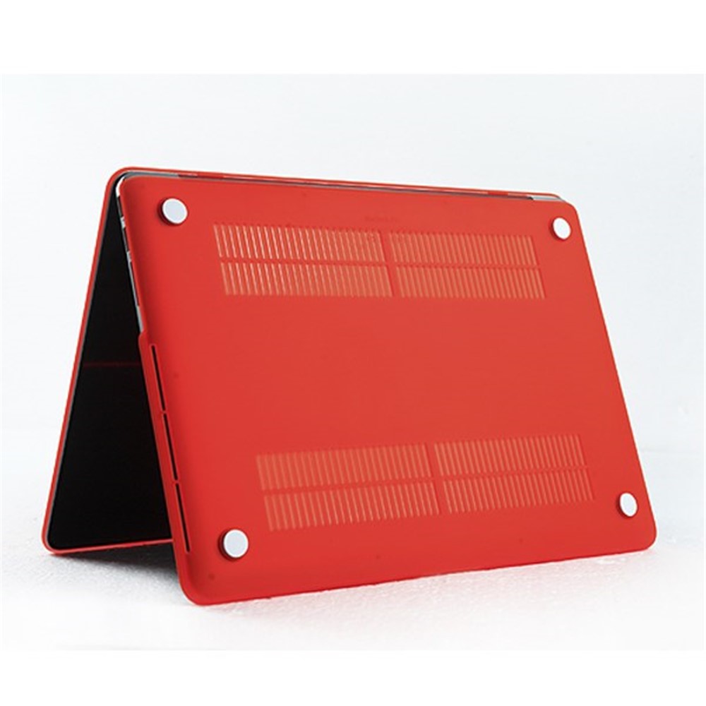 ENKAY Matte PC Full Body Cover + Keyboard Film + Anti-dust Plugs for MacBook Pro 13.3" Retina A1425 - Red-4