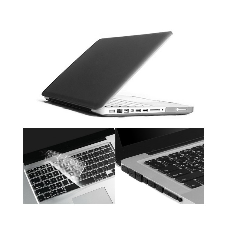 Grey ENKAY Matte PC Protective Cover + Keyboard Film + Anti-dust Plugs for MacBook Pro 13.3" A1278-1