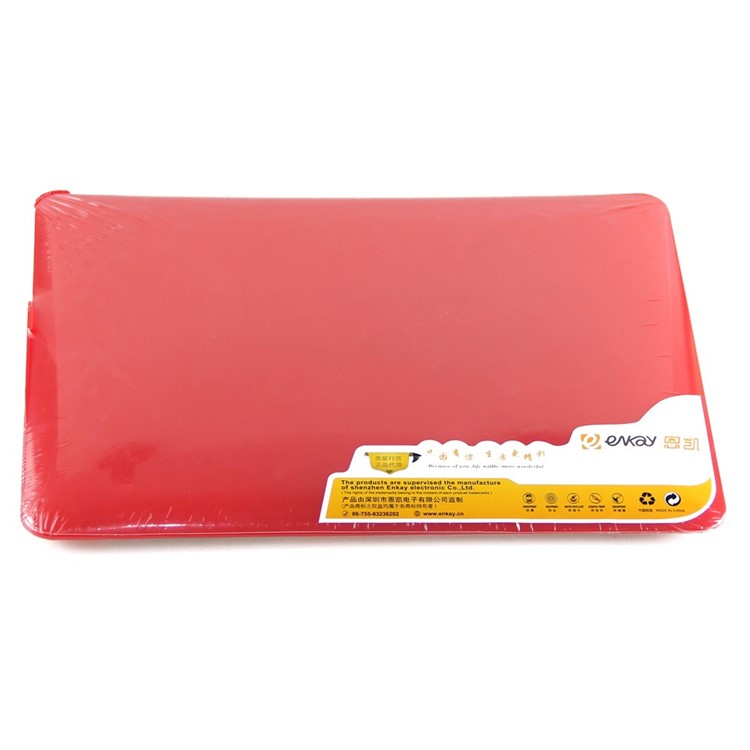 Red ENKAY Matte PC Protective Case + Keyboard Film + Anti-dust Plugs for MacBook Pro 13.3" A1278-6