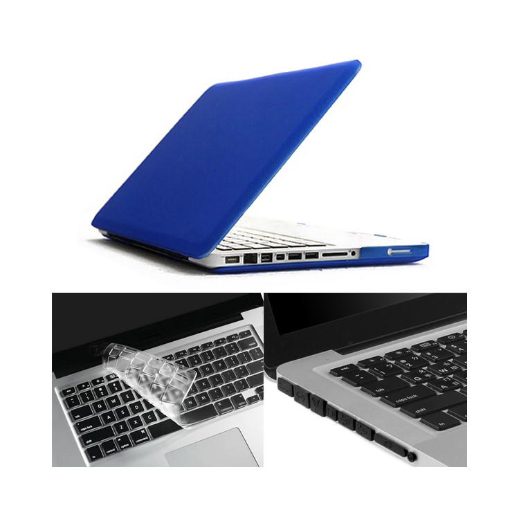 Deep Blue ENKAY for MacBook Pro 13.3" A1278 Matte PC Hard Shell + Keyboard Film + Anti-dust Plugs-1