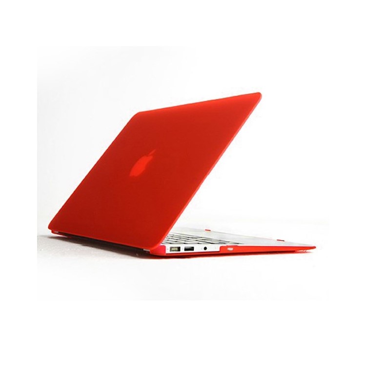 ENKAY Matte Plastic Front & Back Cover for Macbook Air 13.3 Inch w/ TPU Key Board Protector + Anti-dust Plugs - Red-2