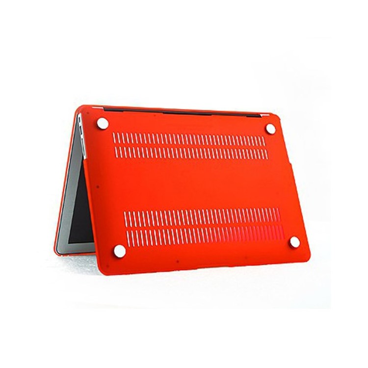 ENKAY Matte Plastic Front & Back Cover for Macbook Air 13.3 Inch w/ TPU Key Board Protector + Anti-dust Plugs - Red-4