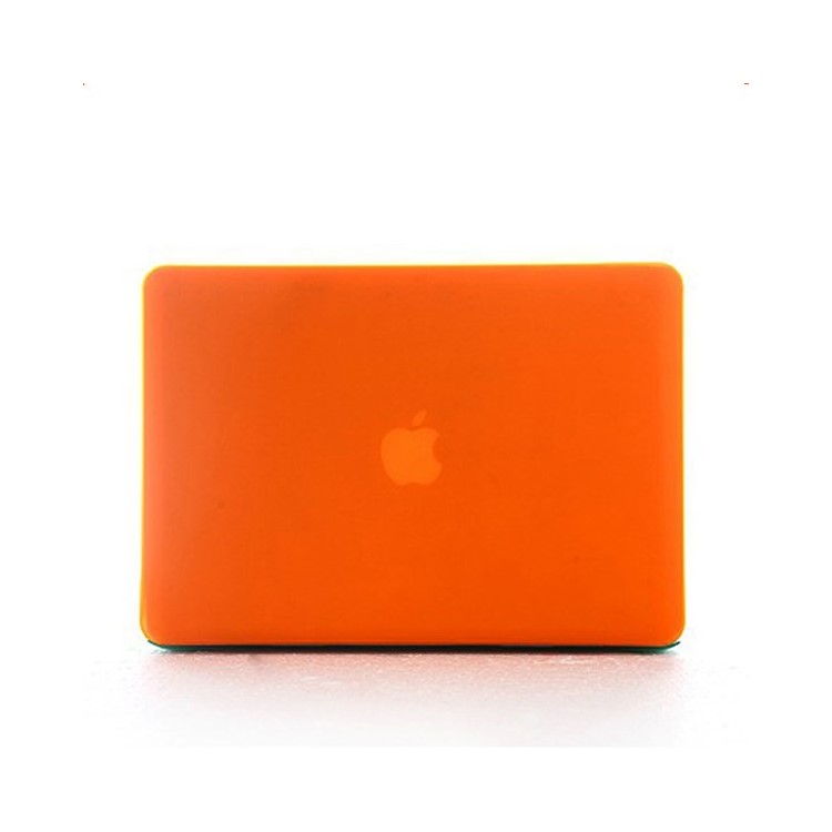 ENKAY Matte Plastic Front & Back Cover for Macbook Air 13.3 Inch w/ TPU Key Board Protector + Anti-dust Plugs - Orange-3