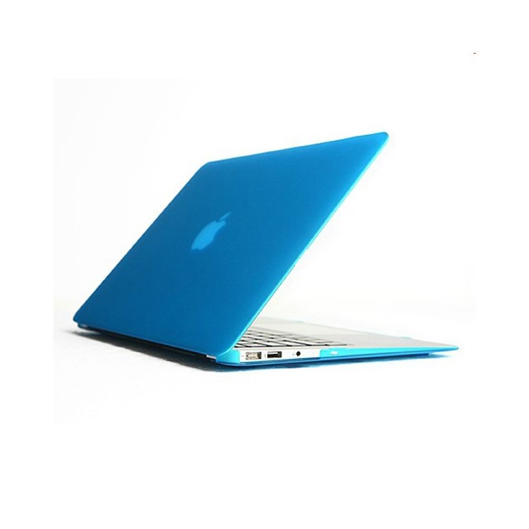 ENKAY Matte Plastic Front & Back Cover for Macbook Air 13.3 Inch w/ TPU Key Board Protector + Anti-dust Plugs - Light Blue-2