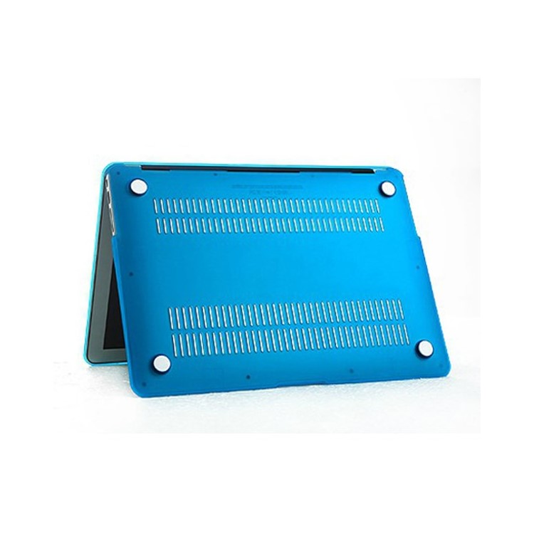 ENKAY Matte Plastic Front & Back Cover for Macbook Air 13.3 Inch w/ TPU Key Board Protector + Anti-dust Plugs - Light Blue-4