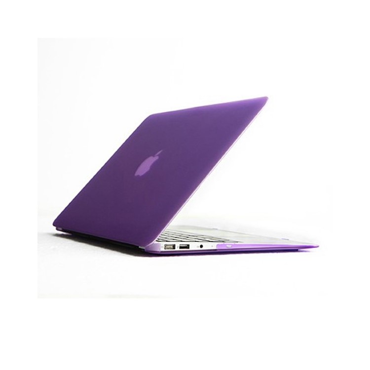 ENKAY Matte Plastic Front & Back Cover for Macbook Air 13.3 Inch w/ TPU Key Board Protector + Anti-dust Plugs - Purple-2