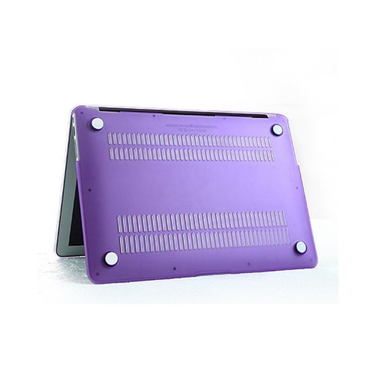 ENKAY Matte Plastic Front & Back Cover for Macbook Air 13.3 Inch w/ TPU Key Board Protector + Anti-dust Plugs - Purple-4