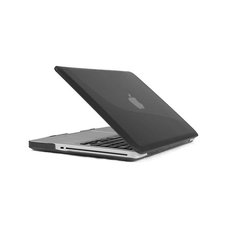 ENKAY Crystal Plastic Front & Back Case for Macbook Pro 13.3'' w/ TPU Key Board Protector + Anti-dust Plug - Black-2