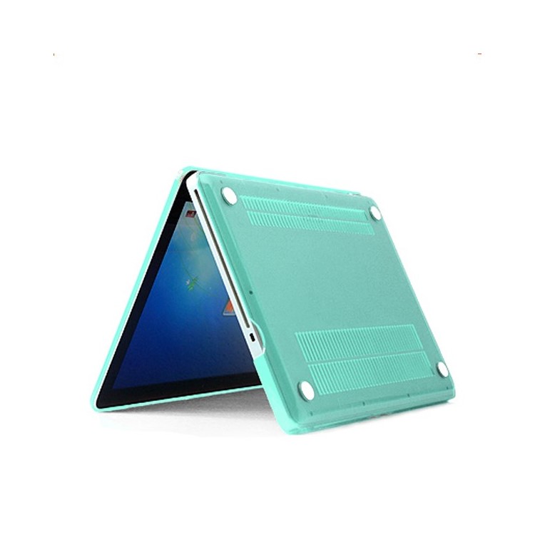ENKAY Crystal Plastic Front & Back Case for Macbook Pro 13.3'' w/ TPU Key Board Protector + Anti-dust Plugs - Green-3