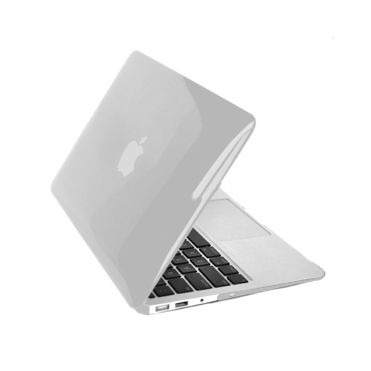 ENKAY Crystal Plastic Front & Back Cover for Macbook Air 13.3'' w/ TPU Key Board Protector + Anti-dust Plugs - Transparent-2