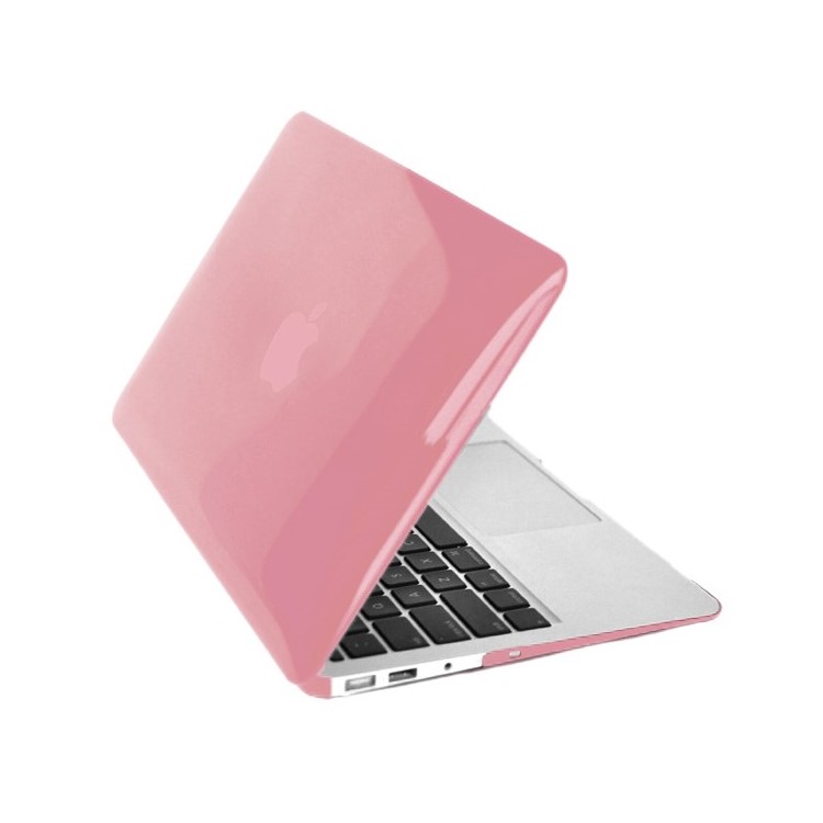 ENKAY Crystal Plastic Front & Back Cover for Macbook Air 13.3'' w/ TPU Key Board Protector + Anti-dust Plugs - Pink-2