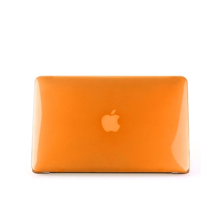 ENKAY Crystal Plastic Front & Back Cover for Macbook Air 13.3'' w/ TPU Key Board Protector + Anti-dust Plugs - Orange-2