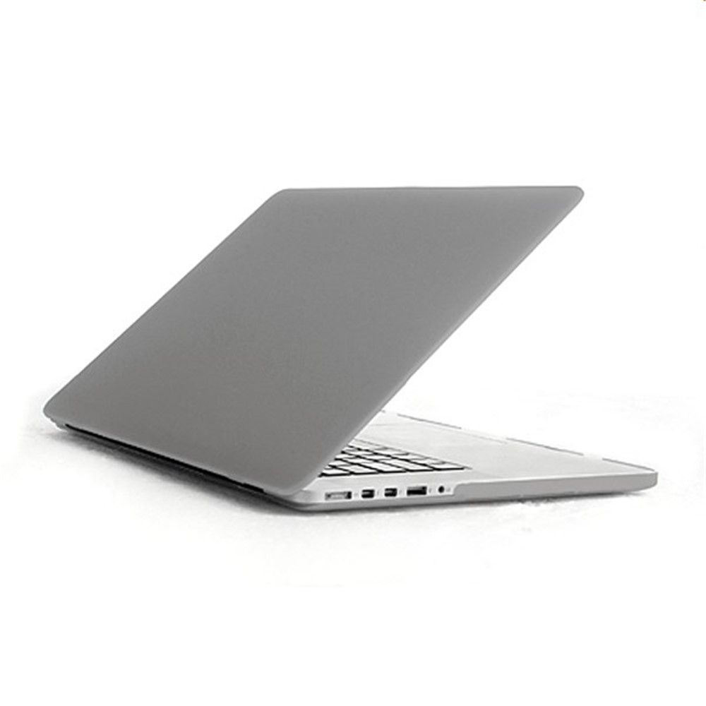 Grey ENKAY Matte Plastic Case + Keyboard Film + Anti-dust Plugs for MacBook Pro 15.4" w/ Retina Display (A1398)-2