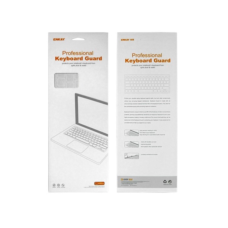 White ENKAY for MacBook Pro 15.4" A1398 w/ Retina Display Plastic Crystal Cover + Keyboard Film + Anti-dust Plugs-7