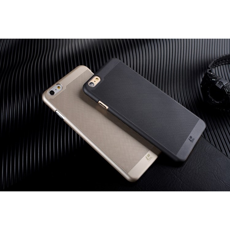 LOOPEE Good Heat Dissipation Hollow Mesh Plastic Case Cover for iPhone 6 / 6s 4.7 inch - Black-3
