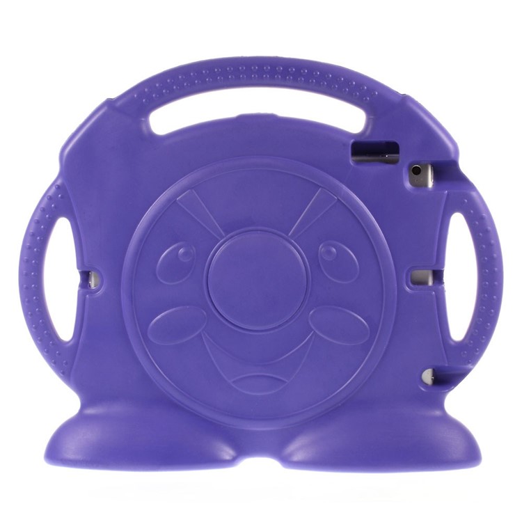 

Smiling Face Shockproof EVA Case Shell Stand for iPad Air 2 with Handle - Purple