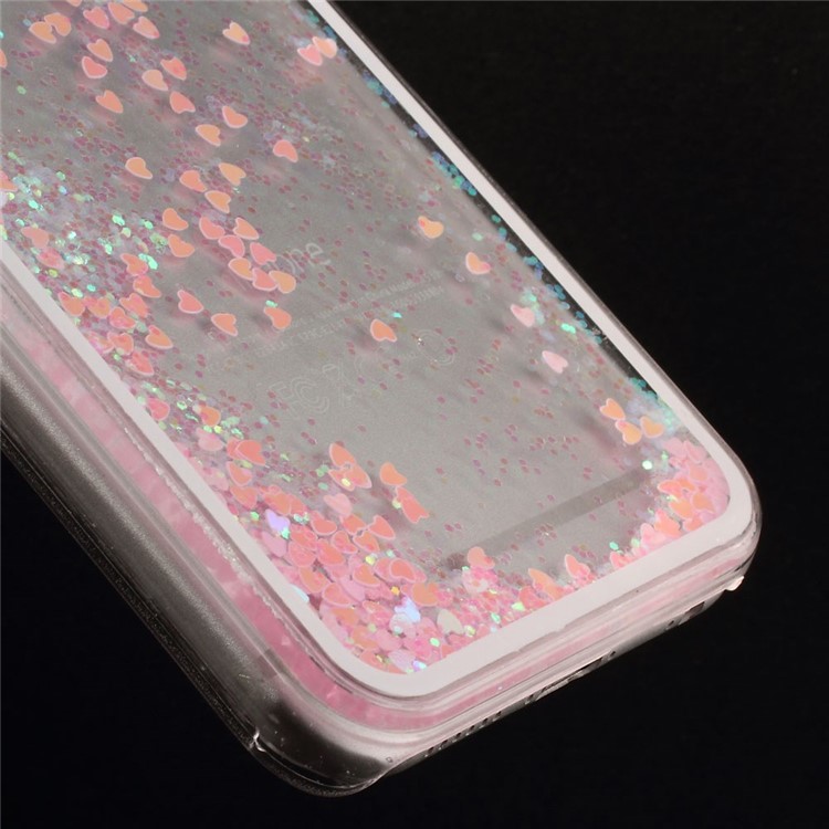 Dynamic Liquid Glitter Heart Plastic Cover for iPhone 6s / 6 4.7 inch - Pink-5
