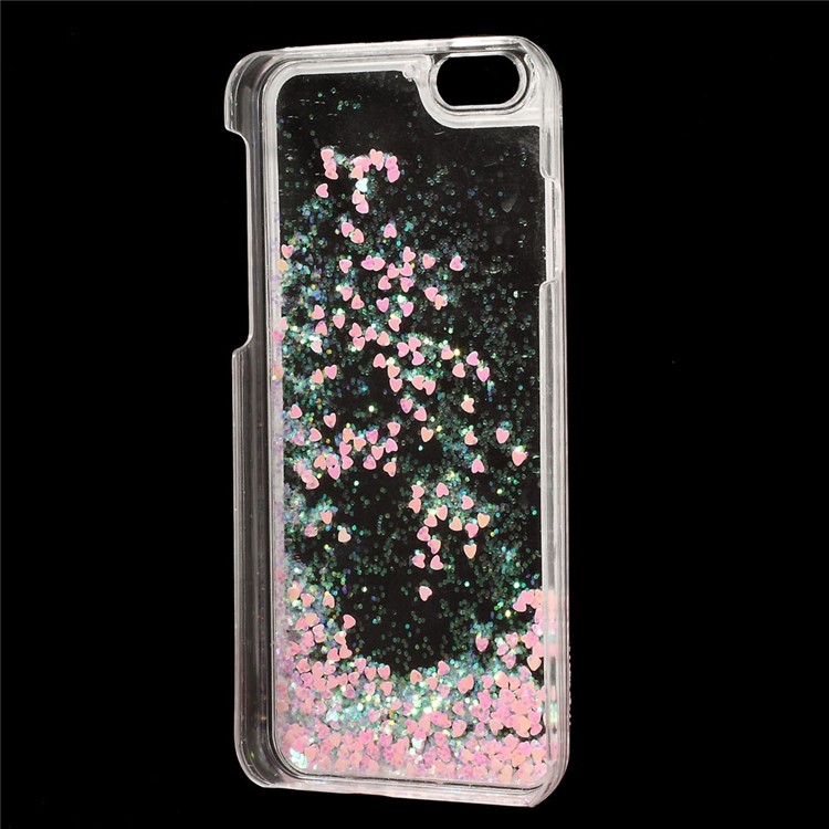 Dynamic Liquid Glitter Heart Plastic Cover for iPhone 6s / 6 4.7 inch - Pink-6