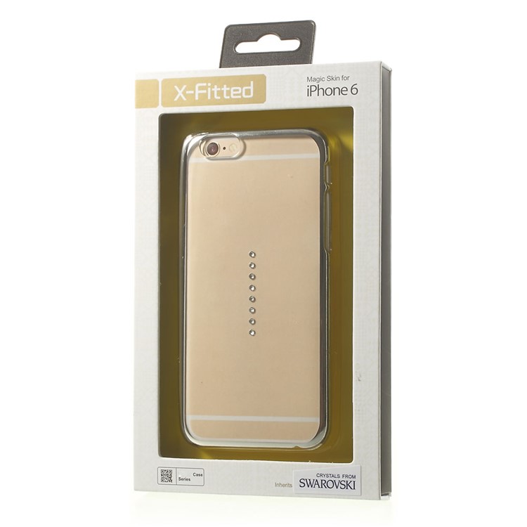 X-FITTED Swarovski Waterdrop Diamond Plated PC Case for iPhone 6 / 6s - Silver-7