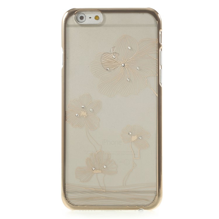 X-FITTED Lotus Swarovski Rhinestones Back Shell for iPhone 6 / 6s - Gold-2