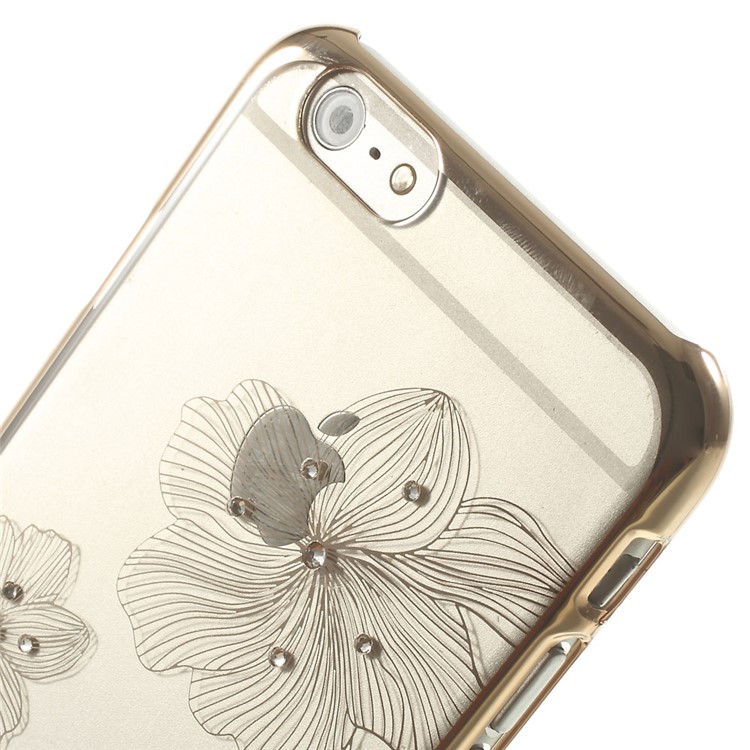 X-FITTED Lotus Swarovski Rhinestones Back Shell for iPhone 6 / 6s - Gold-5
