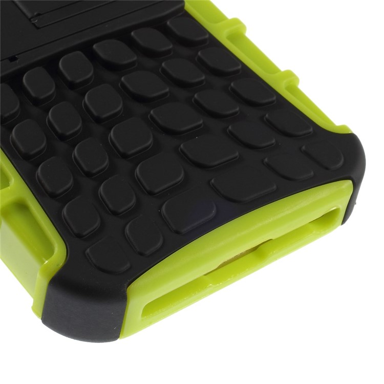 Hybrid PC and TPU Shell Case with Kickstand for iPhone SE 5s 5 - Green-9