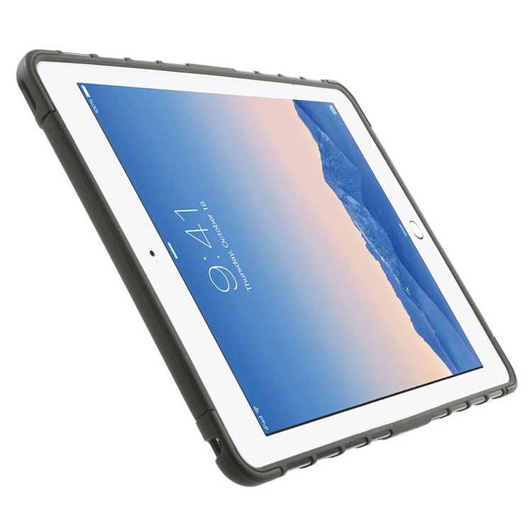 2-in-1 Plastic and TPU Combo Case for iPad Air 2 - Black-2
