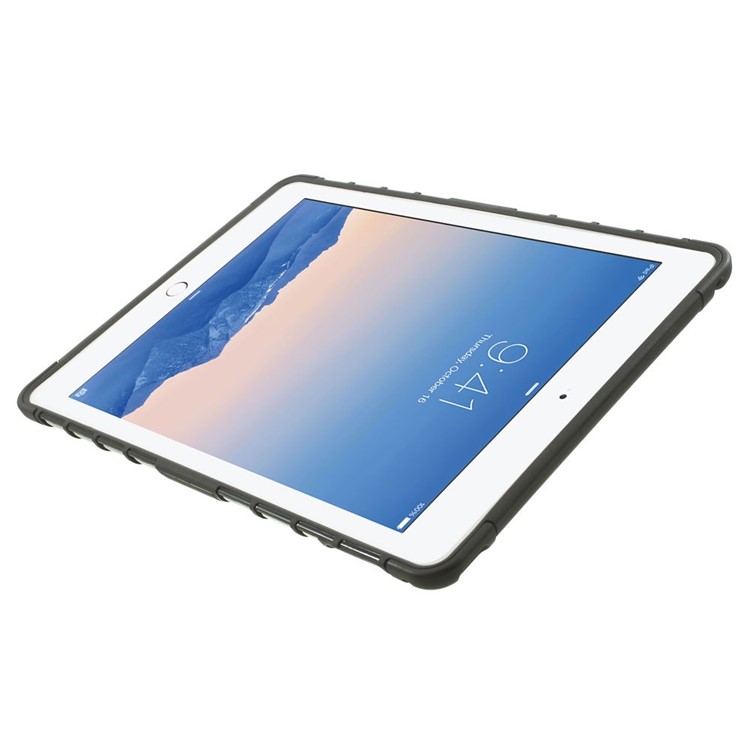 2-in-1 Plastic and TPU Combo Case for iPad Air 2 - Black-4