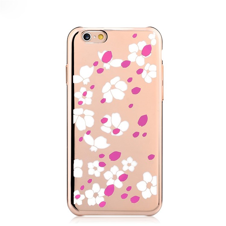 COMMA Bloom Series Plated Plastic Shell for iPhone 6s / 6 4.7 inch - Gold-3