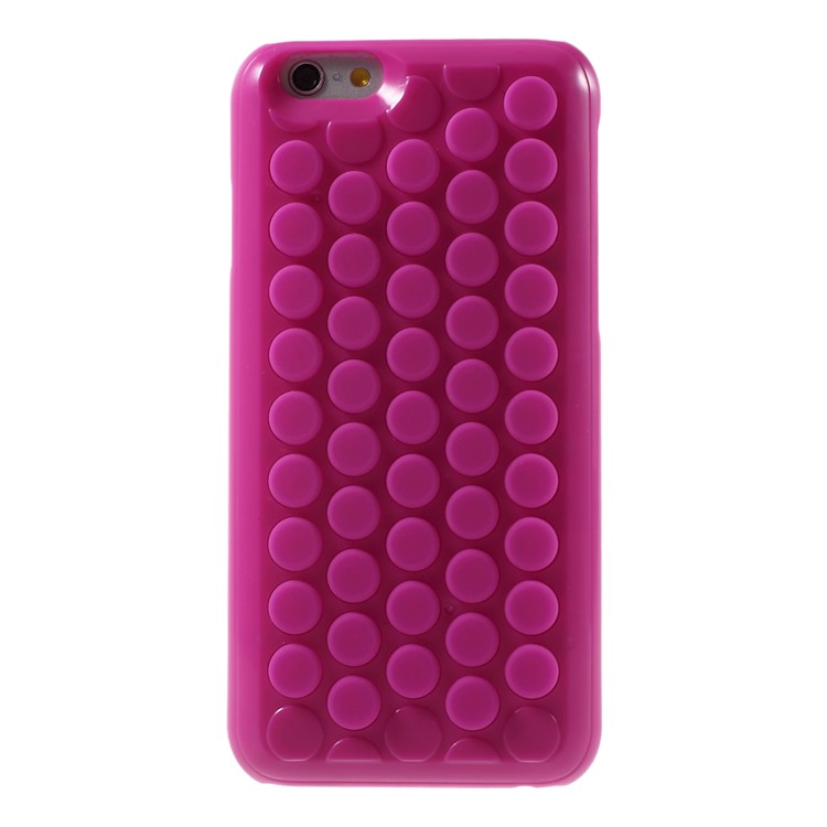 Silicone Bubble Wrap Pop Case PC Cover Shell for iPhone 6 / 6s 4.7 Inch - Rose-2