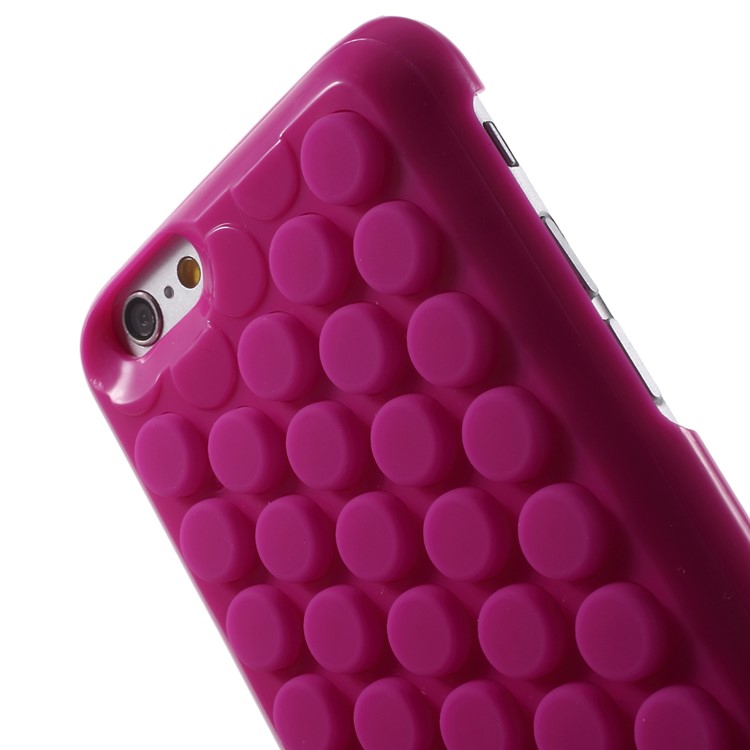 Silicone Bubble Wrap Pop Case PC Cover Shell for iPhone 6 / 6s 4.7 Inch - Rose-5