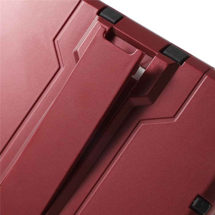 PC and TPU Hybrid Kickstand Cover for iPhone 6 Plus / 6s Plus - Red-9