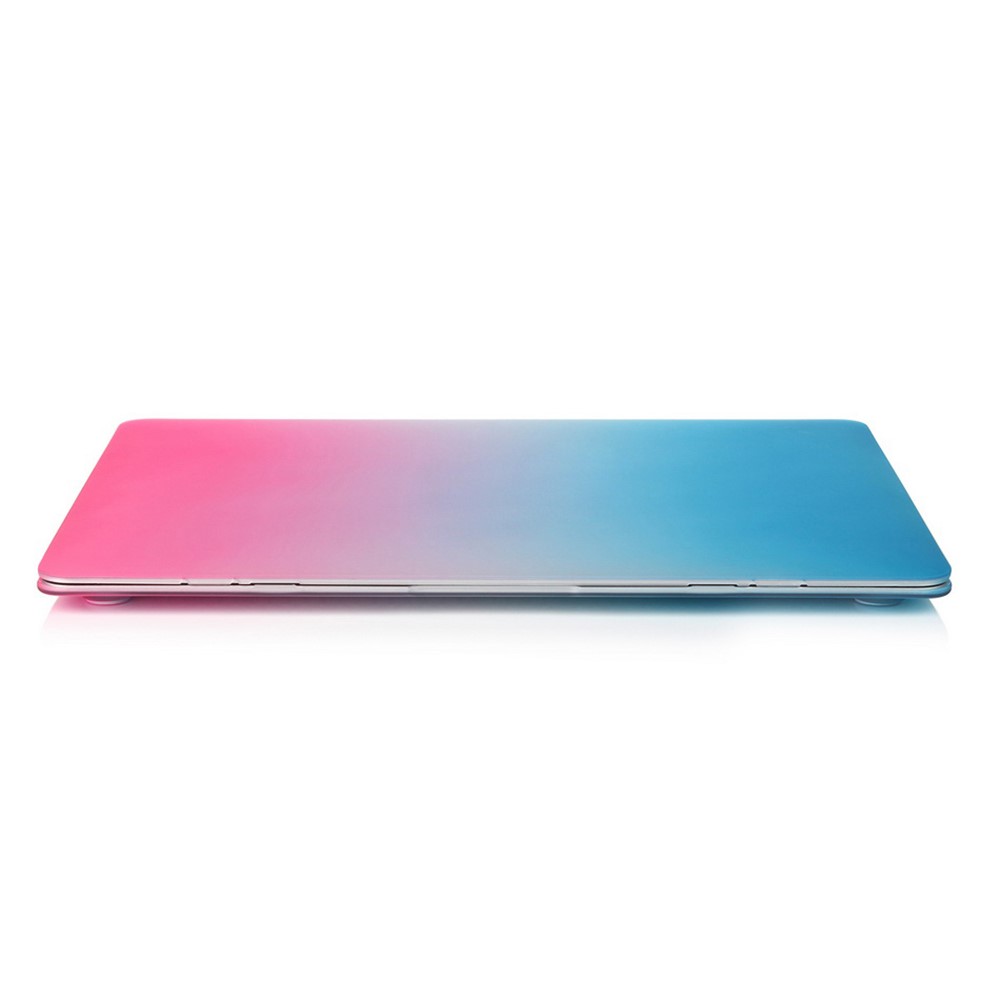 Fashion Rainbow Hard Protective Cover For MacBook de 12 Polegadas Com Retina Display (2015) - Rosa / Azul