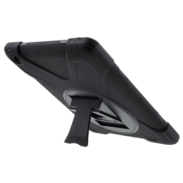 Detachable PC + Silicone Hybrid Case for iPad 2 3 4 with T Shape Kickstand - Black-6
