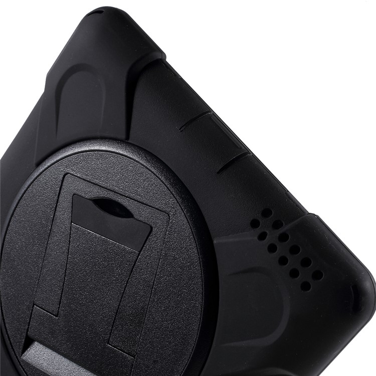 Detachable PC + Silicone Hybrid Case for iPad 2 3 4 with T Shape Kickstand - Black-8