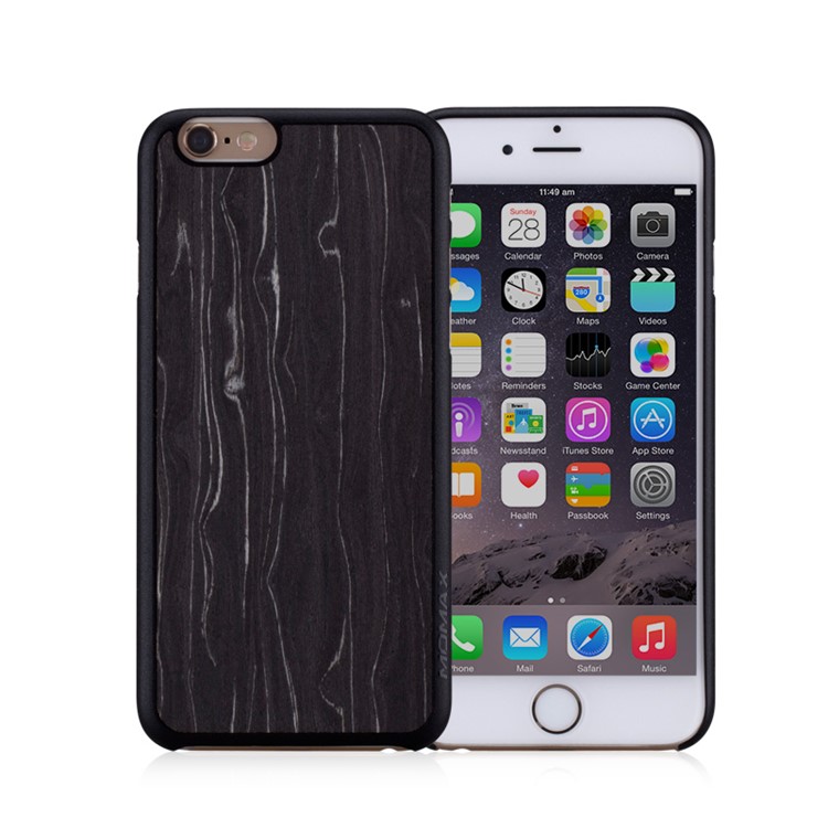 MOMAX FEEL N TOUCH Natural Wood Case for iPhone 6 4.7 inch - Black-1