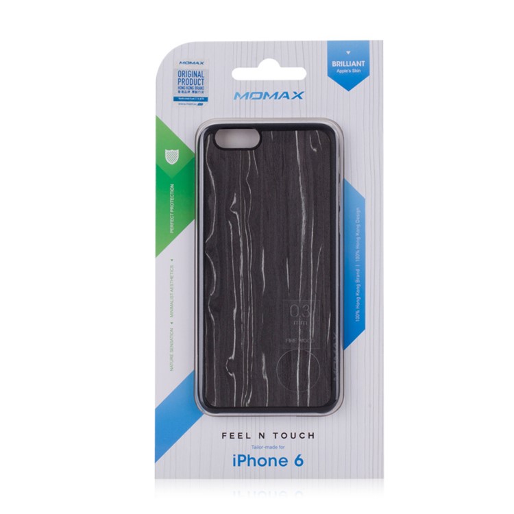 MOMAX FEEL N TOUCH Natural Wood Case for iPhone 6 4.7 inch - Black-8