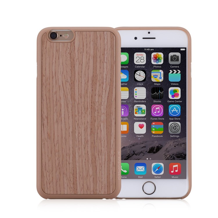 MOMAX FEEL N TOUCH Natural Wood Cover for iPhone 6 4.7 inch - Khaki-1