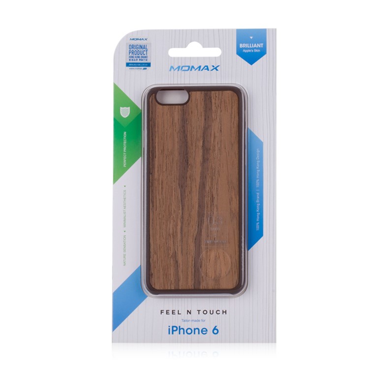 MOMAX FEEL N TOUCH Natural Wood Cover for iPhone 6 4.7 inch - Brown-8
