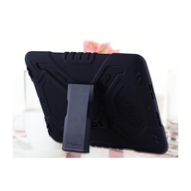 PEPKOO Spider Series for iPad Air Extreme Heavy Duty PC + Silicone Hybrid Case - Black-1