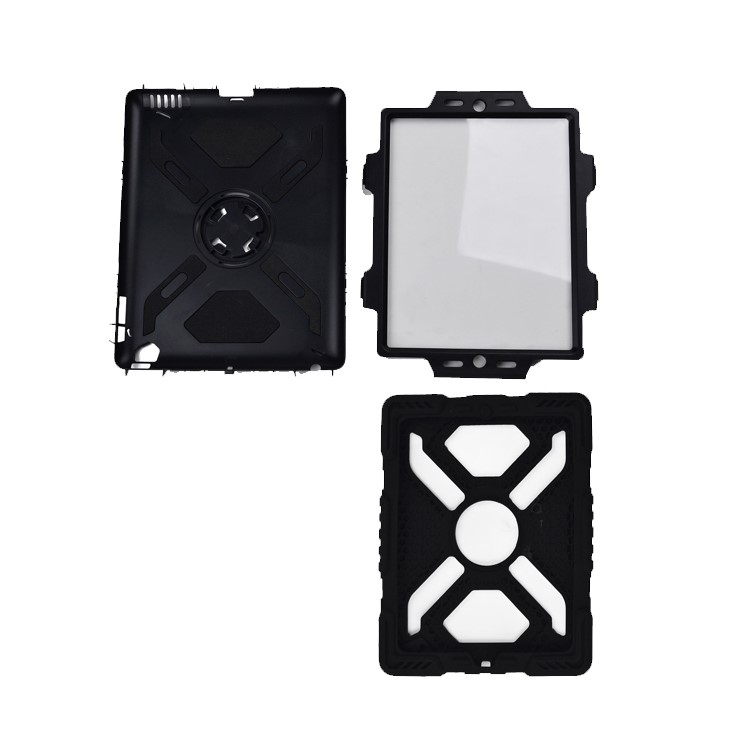 PEPKOO Spider Series for iPad Air Extreme Heavy Duty PC + Silicone Hybrid Case - Black-5