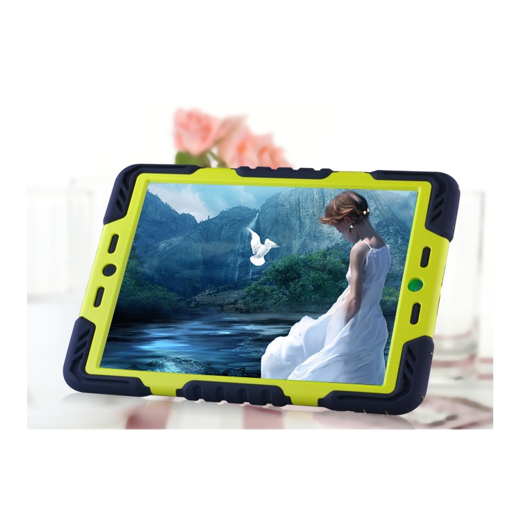 PEPKOO Spider Series for iPad Air Extreme Heavy Duty PC + Silicone Hybrid Cover - Black / Green-3