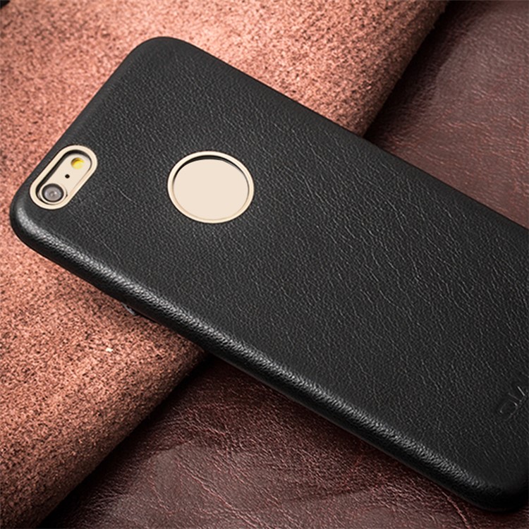 QIALINO Slim Genuine Cow Leather Case for iPhone 6s Plus / 6 Plus - Black-2