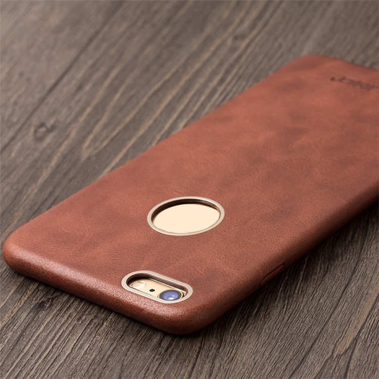 QIALINO Slim Genuine Cow Leather Case Cover for iPhone 6s Plus / 6 Plus - Brown-2